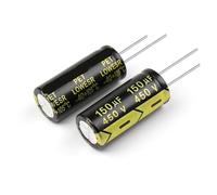 10Pcs 450V150UF 18x40 Aluminum Electrolytic Capacitor High Frequency Low ±10% 2000Hours 105℃ DIY Capacitors NWPNLXEA