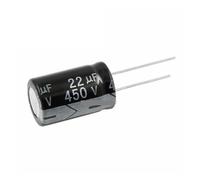 10PCS 450V22UF 16 * 25mm 22UF 450V 16 * 25 Aluminum electrolytic capacitor NWPNLXEA