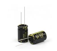 10Pcs 450V22UF Aluminum Electrolytic Capacitor High Frequency Low ±10% 2000Hours 105℃ DIY Capacitors 13x21mm AUOQKQUT