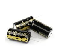 10Pcs 4700uF 63V Aluminum Electrolytic Capacitor Kit 63V4700UF 22x40 High Frequency Low Capacitors Assortment Box Kits AUOQKQUT