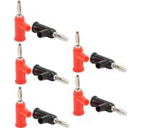 10pcs 4mm Banana Plug Stackable Solderless Banana Plug Connector for Security Accessories