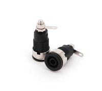 10Pcs 4mm Female Jack Binding Panel Test Socket Connector AUOQKQUT(Nero)
