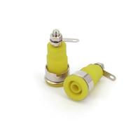 10Pcs 4mm Female Jack Binding Panel Test Socket Connector NWPNLXEA(Gelb)