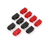 10Pcs 4mm Female Socket Right Angle PCB Insulated Jack Connector NWPNLXEA(Red and Black)