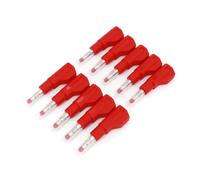10Pcs 4mm Male Retractable Tube Stackable Plug Wire Solder Connector AUOQKQUT(10Pcs Red)
