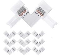 10pcs 4PIN 10mm connecteur Led forme L 10mm 4PIN RGB 3528 2835 5050 bandes Led connecteurs de fil d’angle d’angle installer l’adaptateur.