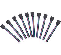 10Pcs 4Pin Male Female Connector Wire Cable for 3528 5050 SMD LED Strip Light