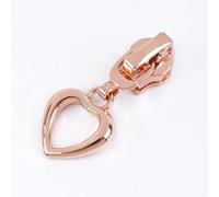 10Pcs 5# Curseur de Fermeture à Glissière pour Fermetures à Glissière en Nylon Bandes RoseGold Fermeture à Glissière Tire Têtes Sac Plastique Couture Zips Kit de Réparation DIY Accessoires-KY075-Rose