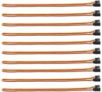 10pcs 50cm JR Style Servo Extension Cables,3Pin Extension Cable 22AWG 60 Cores Wire Male to Female Futaba JR for Airplane Remote Control