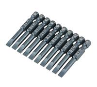 10pcs 50mm Tournevis Embouts Ensemble, Tête Plate Magnétique 1/4 pouce Tige Hexagonale, Acier acier Allié H6.3 * 50 * SL5mm