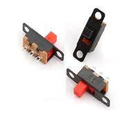 10Pcs 50V 0.5A SS12F15-G5 Black SPDT Slide Switch for DIY Power Electronic Projects 3 Pin 2 Position On/OFF 1P2T Toggle Switch NWPNLXEA