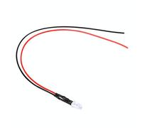 10PCS 5mm Diode LED Pré-câblée Lumière, Pre-Wired Round Top Ampoule Lampe 12V 0,06W Filaire Multicolore LED Câble Léger Économiseur D'énergie Diode Électroluminescente Câblage 20cm (Jaune)