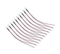 10pcs 5mm Diodes de Lumière LED Précâblées, Longue Durée de Vie, Haute luminosité, 5-12V pour la Décoration, le Bricolage, L'enseignement (Lumière verte)