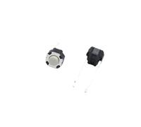 10pcs 6 * 6 * 4.3mm 6 * 6 * 5mm 2pin Tactile Tact Push Button Switch 6x6x4.3mm 2p Vertical Round Switch NWPNLXEA(6x6x4.3mm)