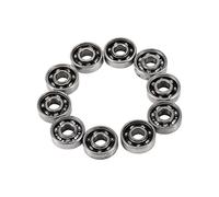 10pcs 608 Roulements à billes en acier chromé, en acier à roues et à double caoutchouc scellé miniature Roulements à billes pour planches à roulettes, patins en ligne, scooters 8