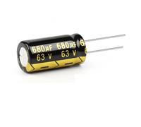 10Pcs 680UF Aluminum Electrolytic Capacitor Kit 63V680UF 13x25 High Frequency Low Capacitors Assortment Box Kits EKFBQBGW