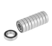 10Pcs 6901-2RS Roulements à bille,Walfront Roulements à Billes à Gorge Profonde Miniatures à Double Blindage 12x24x6mm