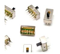 10Pcs 8 Pin 3 Position DP3T 2P3T Vertical Slide Switch 0.5A 50V DC NWPNLXEA