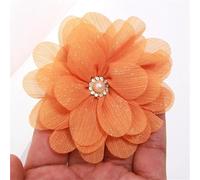 10Pcs 8cm Chiffon Flower Hair Accessories For Making Headwear No Hairclip Bowfor Headband Hairband Supplies(Color 10)
