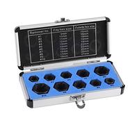 10pcs 9-19mm écrou Kit de solvant de boulon, Extracteur de Boulon Verrouillage, outil d'extraction de goujon brisé de tête de vis fixé avec le boîtier de rangement