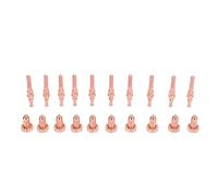 10Pcs 9-8212 Plasma Nozzles and 10Pcs 9-8215 Electrodes, Brass Nozzle Electrode Set for Thermal Dynamics SL60 SL100 Plasma Cutting Torch