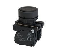 10Pcs AA31 Plastic Restart Power Start Stop Momentary Push Button Switch Normally Open NO NC Red Green Yellow 22mm(Black,2NO)