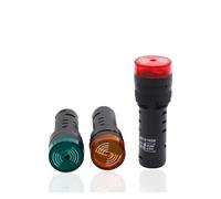 10pcs AD16-16SM Yellow AC220V 16mm LED Flash Alarm Indicator Buzzer Signal Lamp