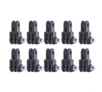 10pcs Adaptateur Rotation pour caméra Action Plastique 10pcs | Plastique durable, noir mat, léger, idéal vlog et sport, rotation fluide pour angles variés