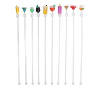 10pcs Agitateur à Cocktail en Acrylique Mignon Bâtons de Mélange Mélangeur de Boisson Fournitures Bar