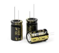 10Pcs Aluminum Electrolytic Capacitor 400V33UF 13x21 High Frequency Low Low Resistance Capacitors AUOQKQUT