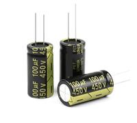 10Pcs Aluminum Electrolytic Capacitor 450V100UF 18x22 High Frequency Low Low Resistance Capacitors AUOQKQUT