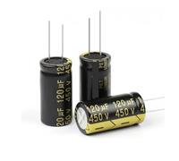 10Pcs Aluminum Electrolytic Capacitor 450V120UF 18x40 High Frequency Low Low Resistance Capacitors NWPNLXEA