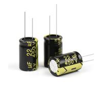 10Pcs Aluminum Electrolytic Capacitor 450V22UF 13x21 High Frequency Low Low Resistance Capacitors EKFBQBGW
