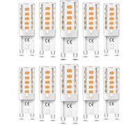 10pcs Ampoule G9 LED Dimmable 5W Blanc Chaud 3000K Ampoules LED G9 Équivalent Halogène 50W AC110/220V