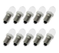 10pcs Ampoule LED miniature E10 - 3V 0 2W Faible chaleur - Circuits expérimentaux - Blanc
