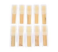 10PCS Anches Basse Clarinette, Force 2.5, Accessoires Instruments, Vibrantes et Durables - Installation Facile, Matériau Naturel, Parfait pour Musiciens Débutants et Confirmés
