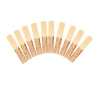 10PCS Anches Clarinette en Bambou avec Couvercle de Protection Plastique, Bb 2.5, Accessoires pour Saxophone - Qualité Supérieure, Protection Facile, Usage Durable et Pratique