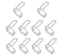 10pcs Anneaux à Ongles Wudu, Bague à Ongles Réglables Sans Adhésif ni Colle Bague Bout de Doigts Alternative Aux Ongles Acrylique Vernis Gel Cadeau Réutilisables pour Musulmans Femme (Argent)