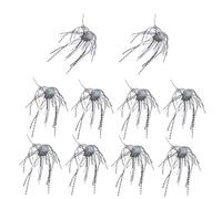 10pcs Appâts de Dés Leurres de Pêche, Forme de Dés Design avec Whisker Couleur Vive PVC, Leurre Pêche Lent à Couler Portable pour Eau Douce et Eau Salée
