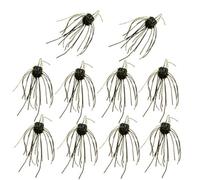 10pcs Appâts de Dés Leurres de Pêche, Forme de Dés Design avec Whisker Couleur Vive PVC, Leurre Pêche Lent à Couler Portable pour Eau Douce et Eau Salée