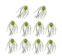 10pcs Appâts de Dés Leurres de Pêche, Forme de Dés Design avec Whisker Couleur Vive PVC, Leurre Pêche Lent à Couler Portable pour Eau Douce et Eau Salée