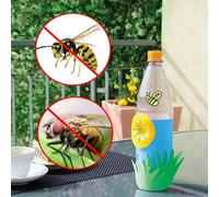 10Pcs Attrape-abeilles en forme de fleur pour le jardin Mini piège à mouches réutilisable pratique pour la lutte contre les nuisibles à l'extérieur