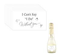 10pcs Autocollants Demande de Demoiselle D'honneur, Autocollants Noirs I Can't Say I Do Without You Mini Étiquettes Champagne pour Demande Demoiselle D'honneur pour Fête Enterrement