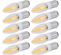 10Pcs B15 LED Bulbs AC110V 3W Light Bulb for Chandelier Ceiling Wall Lamp Warm White (Ampoule LED B15 AC110V 3W pour lustre, plafond et lampe murale)