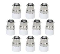 10pcs B22 à E14 Convertisseur de socket Vis à l'adaptateur de douille à baïonnette BC à l'adaptateur de base de lampe ES pour les ampoules LED et les ampoules à incandescence et les ampoules CFL