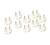 10pcs Baby Proofing Outlet Franchs Baby Safety Outlet Covers 2 Pring Plug Socket Protective Couvercle Prises de sortie de sécurité électrique pour le bureau à domicile blanc
