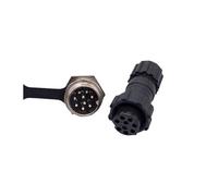 10Pcs Back Nut Aviation Connector GX16 M16 Waterproof Back Nut Male Female Plug Socket Docking 2p 3p 4p 5p 6p 7p 8p 9p 10pin NWPNLXEA(Back nut 9P 10PCS)