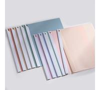 10pcs Baguette Reliure A4 Transparent Plastique, Barre de Serrage Pivotante pour Gagner du Temps et de L'énergie, 40 Feuilles pour un Usage Quotidien (Couleurs)