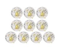 10pcs ballons de latex de joyeux anniversaire transparents avec des confettis en or pour la décoration de fête célébration anniversaire (Goldene Konfetti -Bälle)