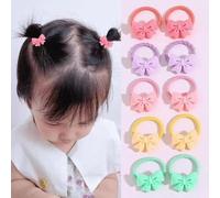 10pcs bambin girl Hair Band Bow, Bow Design Hair tape pour bébé maternelle, 0-6 ans queue de cheval élastique chignon corde, ne pas endommager les cheveux